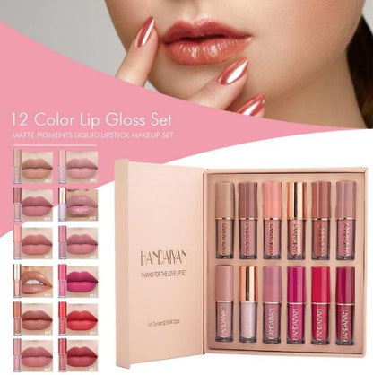 12 Colors Handaiyan Matte Liquid Lipstick Set